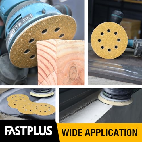 5 Inch 8 Hole Mix Grit Sanding Discs Hook and Loop Aluminum Oxide 50 Pack - style: 80/120/150/180/220 grit 50 pcs