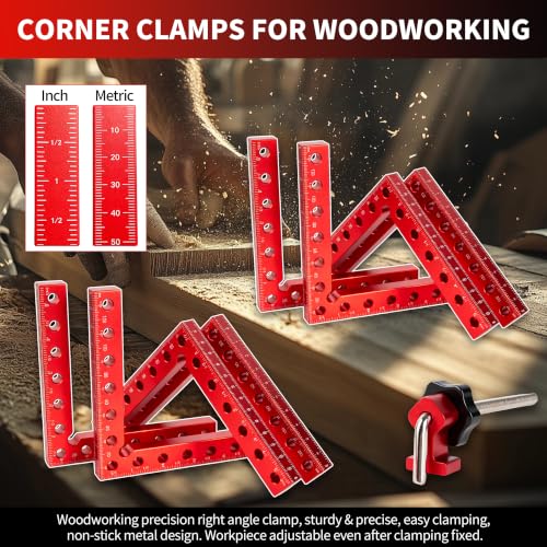 Corner Clamp for Woodworking, 90 Degree Right Angle Clamps - size: 4pcs