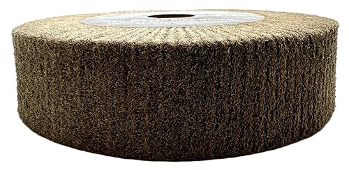 Cut & Polish Flap Brush Wheel 8" x 2", P150 Brown, 1 Pack - style: 8" x 2" x 1-1/4" Brown