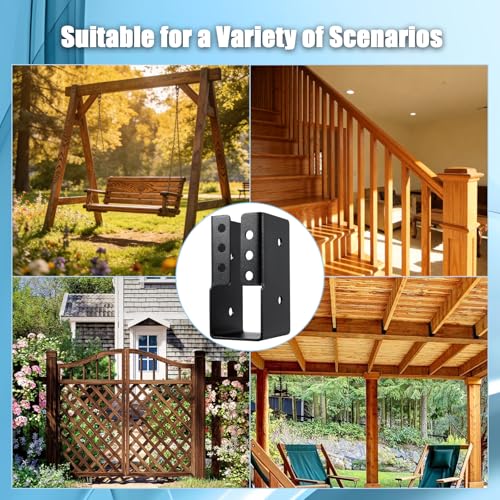 Concealed Joist Hangers,20 Pcs 2"x4" Outdoor Concealed-Flange Joist Bracket