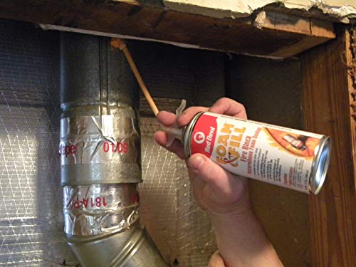 Red Devil 0915 Spray Foam & Fill Fire Block Expanding Insulation Polyurethane Foam Sealant, 12 oz, Orange, Pack of 1 - style: Pack of 1