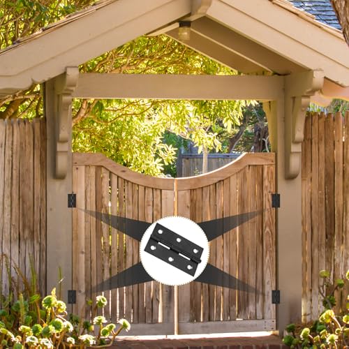 Murtenze 2.5 Inch Black Door Hinge Cabinet Hinge, 12 Pack - color: Black, size: 2.5 Inch