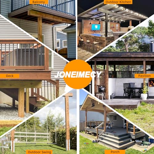 2Pcs 30° Lean Pergola Kit 4x4(Inner 3.5x3.5), 3-Way Slanted Pergola Roof Bracket,Wood Post Bracket DIY Gazebo Brackets-Hardware Kit for Outdoor Wood Beam Post Sunroom Carport Cabin.