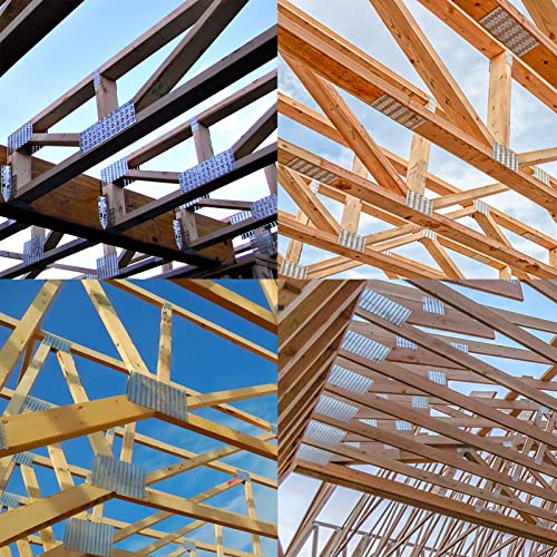 10 Pcs MOZCORN Truss Plates 4x8 Pronged Truss Plates with Nail Teeth Mending Plate for Wood Trusses Construction - size: 4"x8"