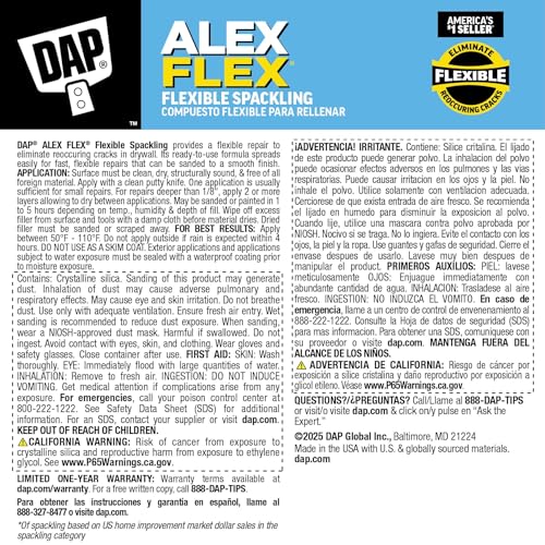 DAP Alex Flex Flexible Spackling, White, 16 Oz (7079818742)