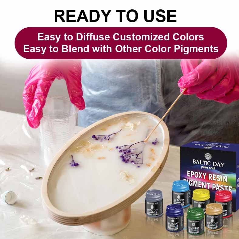 10 Pigment Pastes for Epoxy Resin Jars Set - Pigment Paste - Opaque Resin Pigment - Epoxy Resin Dye Paste - Resin Paste Pigment - Epoxy Resin Color Pigment Paste - Mica Powder Paste - Nr1 Set - color: 10 Jars - Nr1