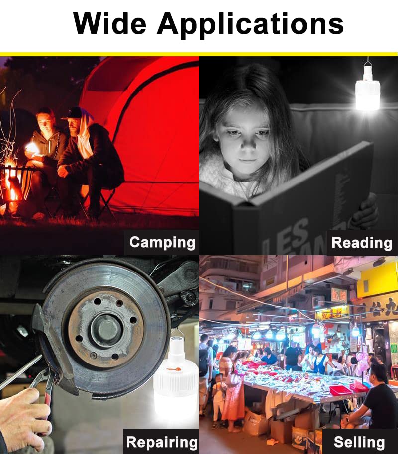 2500 Lumen LED Work Light Rechargeable, Folding Portable Flood Light with Magnetic Base and 360° Rotation Stand, Waterproof, for Camping/Car Repairing/Emergency/Job Site Lighting