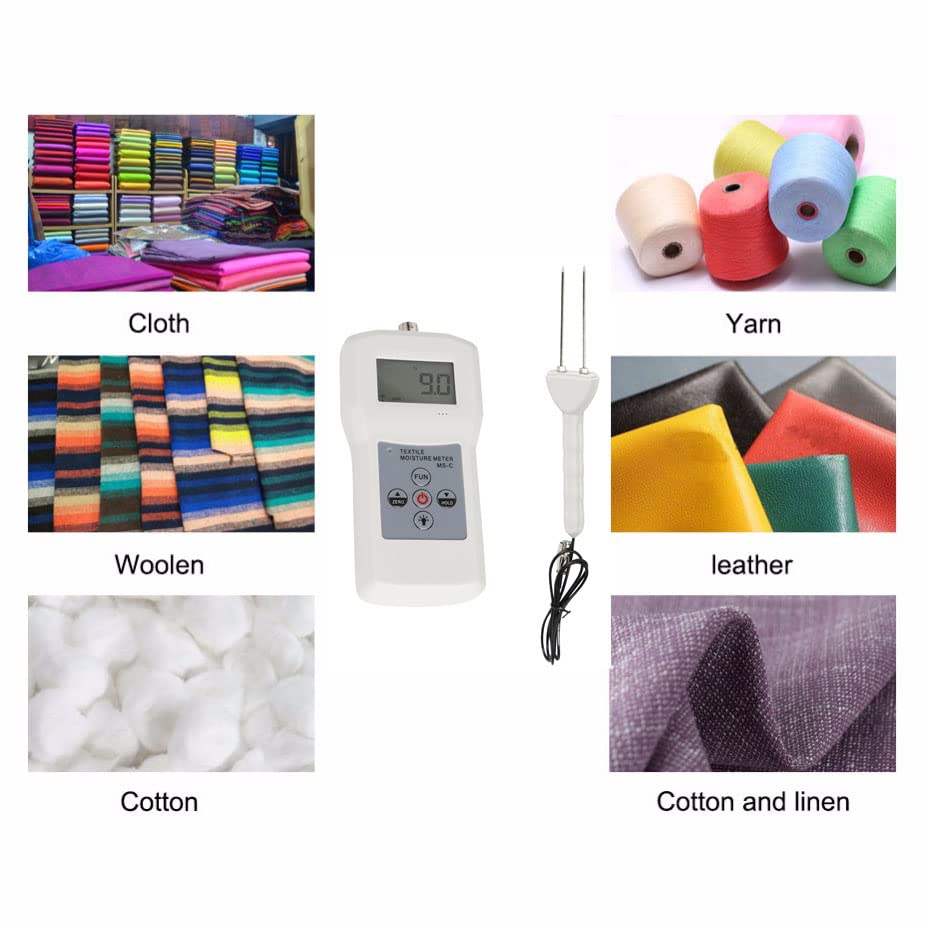 MS-C Needle Type Textile Moisture Meter for Textile Materials Cloth Cotton Yarm Wool Moisture Analyze Measuring