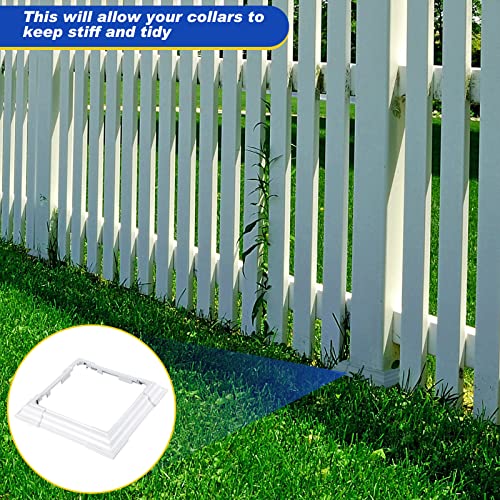 Juexica 6 x 6 Inches Vinyl Post Sleeve, Adjustable Skirt, White, 4 Pack - color: White