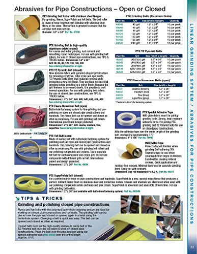 CS Unitec | 49004N | PTX SuperPolish Microfleece Belt (Closed) for a Perfect Mirror Finish on Pipes and Handrails. 1.2" x 26" (Pack of 1) - Made in Germany