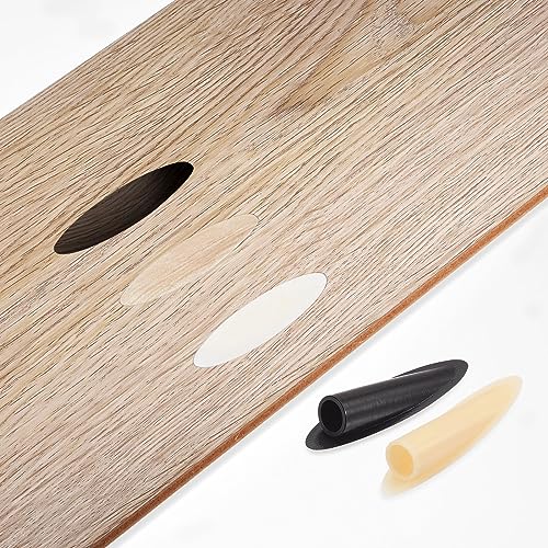 MECCANIXITY 9mm Plastic Pocket Plugs, Wood Plugs Covers Slant Hole Caps for Pocket Hole Jig Working Tool Accessories, Light Brown Pack of 200 - color: Light Brown