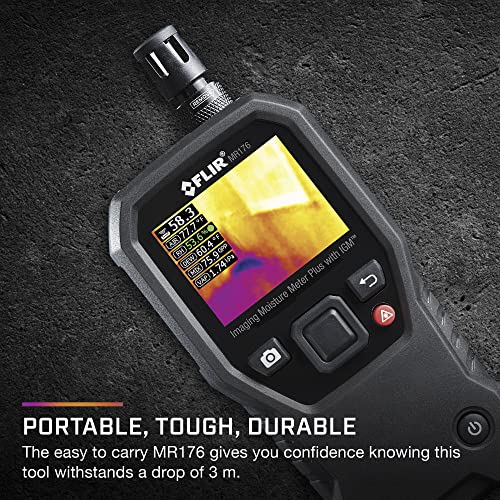 FLIR MR176 - Thermal Imaging Moisture Meter - with IGM (Infrared Guided Measurement), Replaceable Hygrometer, Pin and Pinless - style: MR176