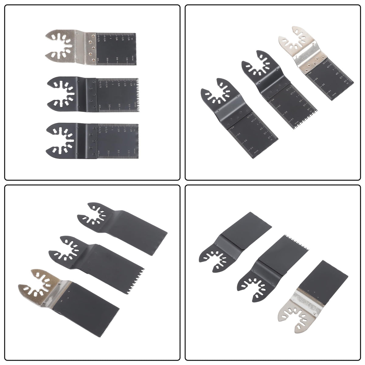 60Pcs High-Carbon Steel Oscillating Tool Blades Set