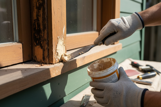How to Permanently Repair Wood Rot Around Exterior Window Trim Without Replacing the Entire Frame