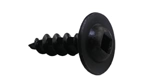 #10 x 3/4" Square Round Washer Wood Screws, Steel, Black Oxide, 5000 Pack