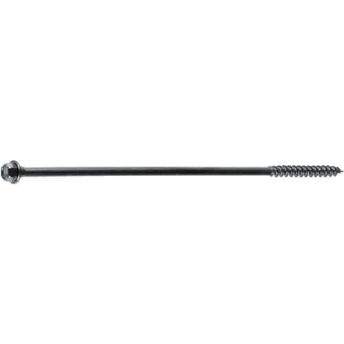 FastenMaster FMTLOK08-12 TimberLOK Heavy-Duty Wood Screw, 8 Inches, 12-Count,Black - size: 8 inches