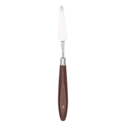 MECCANIXITY #7 Palette Knives 15mm Width Stainless Steel Spatula Painting Pallet Knife with Wood Handle for Oil Painting Acrylic Canvas Mixing Spreading - style: #7 + 15mm