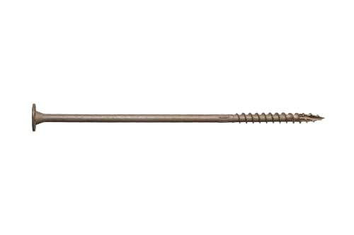 Simpson Strong-Tie SDWS22800DBMB Strong-Drive SDWS Timber Screws (Exterior Grade), 0.220 Inch x 8 Inch, Double-Barrier Coated, Washer Head, Sawtooth Point, Tan (Pack of 250)