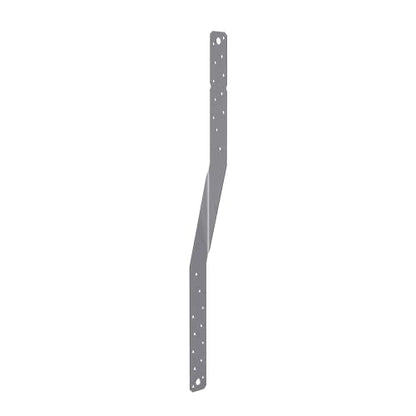 Simpson Strong-Tie HTS20 Heavy Twist Strap - 20 in. Long, 14-Gauge Zinc Galvanized Steel Construction, Resists Heavy Uplift Loads, Small Bend Section to Reduce Interference
