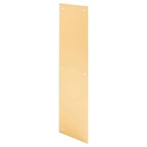 Prime-Line J 4630 Door Push Plate, 4 In. x 16 In., Bright Brass (Single Pack) - color: Brite Brass
