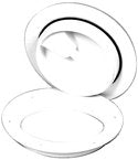 TH Marine Sure-Seal Screw Out Deck Plate, Shell White, 6 in. - DPS63DP