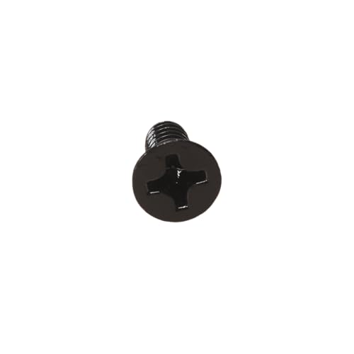 100 Pack 12-24 x 1/2" Black Flat Head Machine Screws, Full Thread - color: Black