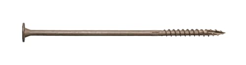 Simpson Strong-Tie SDWS22800DBMB Strong-Drive SDWS Timber Screws (Exterior Grade), 0.220 Inch x 8 Inch, Double-Barrier Coated, Washer Head, Sawtooth Point, Tan (Pack of 250)