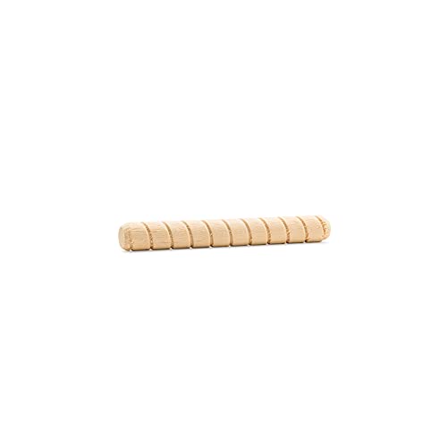Wooden Dowel Pins 3/8 inch x 2-1/2 inch, Pack of 100 Spiral Dowel Joints for Woodworking, Furniture and Crafts, by Woodpeckers - size: 3/8 inch x 2-1/2 inch