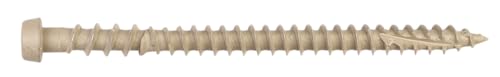 Simpson Strong-Tie DCU234TN02R70 Deck-Drive DCU Composite Screw — #10 x 2-3/4 in. T20, Quik Guard, Tan 02 (70-Qty)