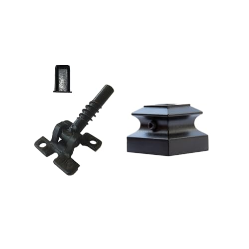 Adjustable Angle Connectors with Satin Black Shoes: 30 Connectors 30 Flat (for Installing 1/2” Metal Balusters) - size: 30 Connectors 30 Flat