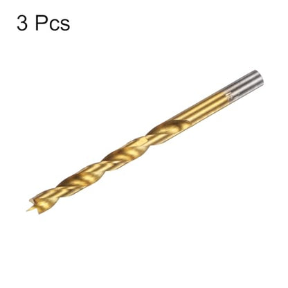 HARFINGTON 3pcs Brad Point Drill Bit 7mm/9/32 Dia Straight Round Shank - size: 7mm