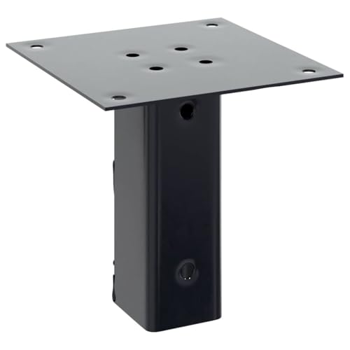 2x2 Steel Post Base Square Brackets for Deck Rails, 4 Pack - color: Anthracite, size: 2.01 x 2.01" (L x W)
