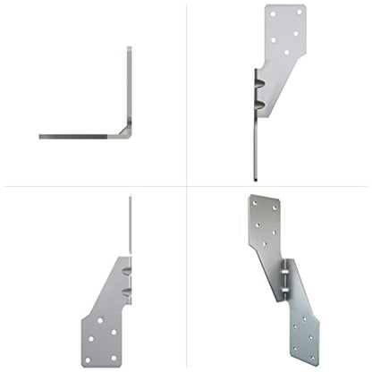 Hurricane Straps H2.5A Right Tie Heavy Duty Galvanized Hurricane Tie 25ct Hurricane Straps Widely Applicable Rafter Ties can Realize Double Reinforcement or Fits for Left-Hander(25pcs) - size: 25 Pcs, style: Galvanized Right Hurricane Ties