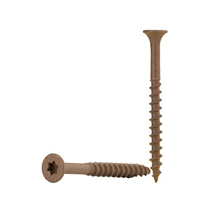 Nuvo Iron Deck Screws Box #8 x 2-400 Count, Brown - size: Box #8 x 2" - 400 count