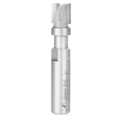 Amana Tool 47228-S Carbide Tipped Flush Trim Plunge Template 1/2 D x 1/2 Inch CH x 1/2 SHK w/Upper Ball Bearing Router Bit - size: 1/2 D x 1/2 Inch CH x 1/2 SHK