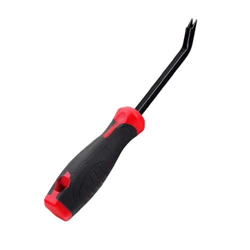1 Pcs Red Black Staple Remover Staple Tool, Heavy Duty Staple Remover, Upholstery Puller Lifter for Carpet/Wood/Hardwood Floors/Furniture/Construction