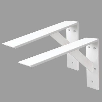 Countertop Support Bracket 14 Inch Heavy Duty Shelf Bracket 2 Pack 3/8" Thick White 14"x10"x2.5" for Granite Quartz Wood Laminate Countertops - size: 14"x10"x2.5", style: White-2 Pack