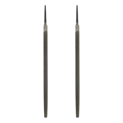 HARFINGTON 2 Pcs 12" Square Fine Cut File Double Cut Teeth Fine Metal File High Carbon Steel T12 without Handle for Metal Wood Finishing Roughing Shaping, Grey - size: 12", style: Fine Cut