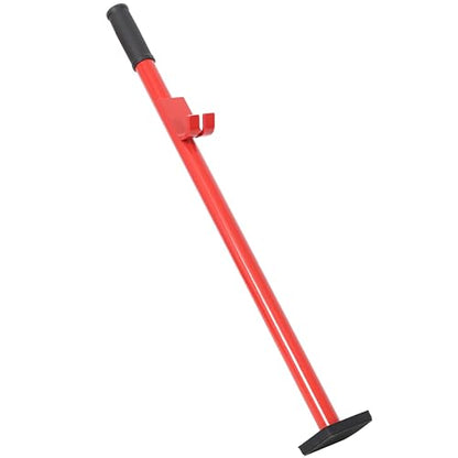 30 Inch Pulling Stick Tool for Car Dent Repair Heavy Duty Dent Puller for Bumper Body Hood Deck Universal Auto Body Tool with Chain and Rubber Pad Red