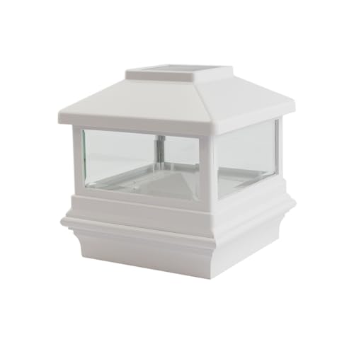 Deckorators Solar Post Cap, White VersaCap (2-Pack)