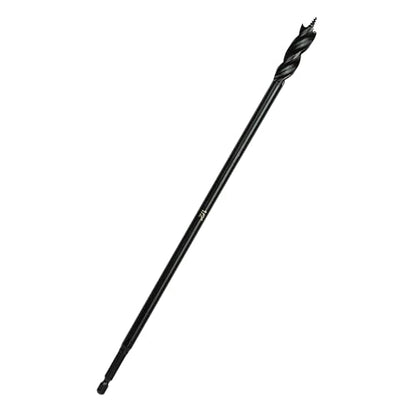 Greycore Tools 1/2 Inch x 12 Inch 3-Flute Auger Bit, Wood Drill Bit for Hard and Soft Wood, 1/4” Quick Change Shank, Woodworking Auger Bits (1/2” x 12” Auger) - size: 1/2" x 12", style: 12 Inch