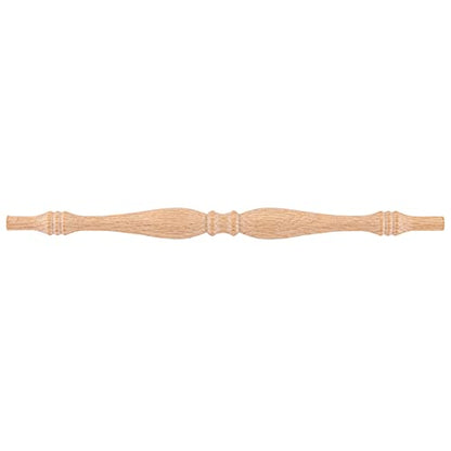 Unfinished Oak Spindle for Chair | Unstained Wood Spindle, Unpainted Wooden Spindles for Crafts, Wooden Chair Part for Furniture Repair | CP4-O