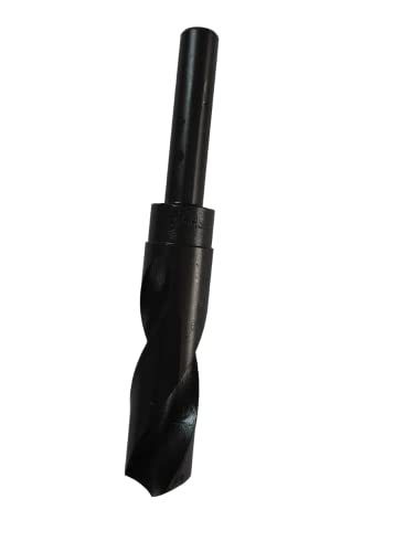 22.5mm Reduced Shank Drill Bit, 1/2” Shank High Speed Steel Twist Drill Bit HSS 9341 for Aluminum Plate Copper Wood Stainless Steel