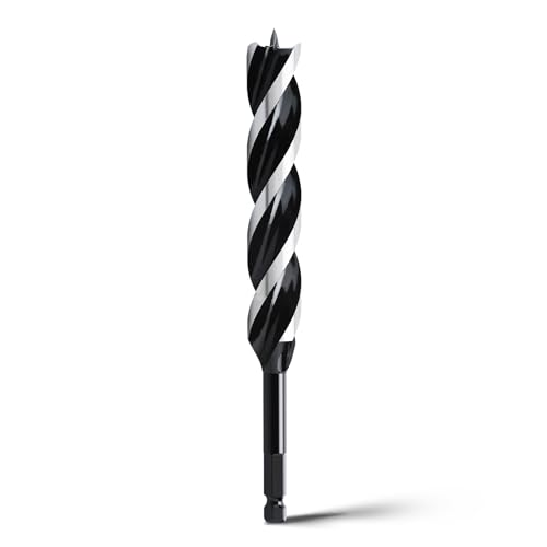 1" x 9" Auger Drill Bit for Soft and Hard Wood,Hex Shank - size: 1 in, style: 9"