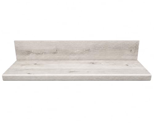 Luxury Vinyl Plank Flush Stair Nose Kit – Tread + Riser Combo (Ash Gray) - color: Ash Gray