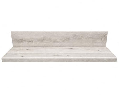Luxury Vinyl Plank Flush Stair Nose Kit – Tread + Riser Combo (Ash Gray) - color: Ash Gray