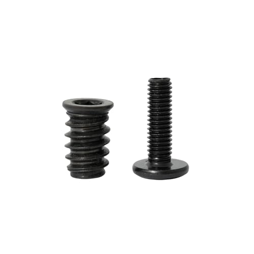 FLOWYLINE 40Pcs M6 Bolt & Threaded Insert Kit for Wood & Metal | | Screws Assortment Kit - size: M6