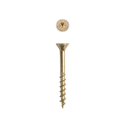SPAX #8 x 1-1/2" Interior Flat Head Wood Screws Construction Framing Torx T-Star Plus (2500 EA) Bulk Pail Includes 4 Bits Countersunk Flush Finish - size: #8 x 1-1/2"
