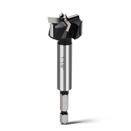 1-1/8" Forstner Drill Bit with 1/4" Quick Change Hex Shank - size: 1-1/8" | 28.5mm