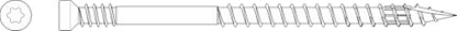 Simpson Strong-Tie FT07212R100W Finish Trim Screw — #7 x 2-1/2 in. T10, Trim-Head, Quik Guard, White (100-Qty)